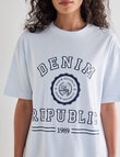 Denim Republic Boxy College Tee, Pale Blue product photo View 05 S