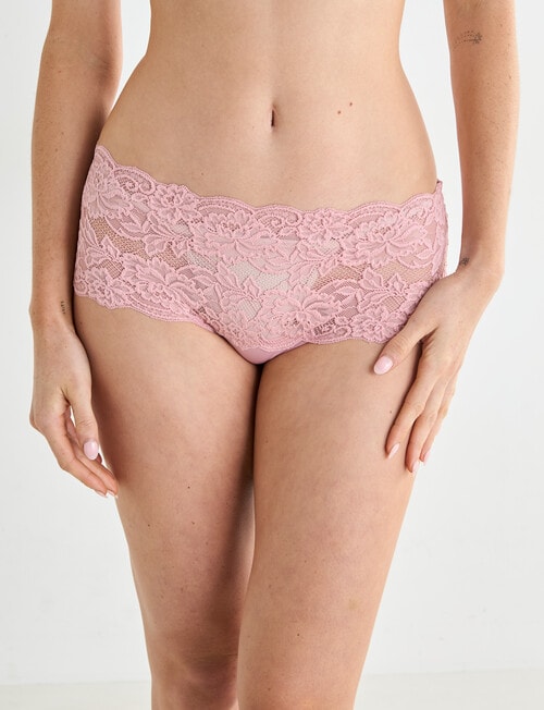 Lyric Bandeau Lace Boyleg Brief, Peony product photo