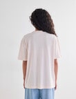 Denim Republic Boxy College Tee, Pale Pink product photo View 02 S