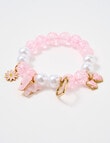 Mac & Ellie Charm Bracelet, Pink, White & Gold product photo View 03 S