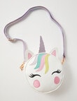 Mac & Ellie Unicorn Crossbody Bag, White product photo