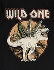 Mac & Ellie Wild One Long Sleeve Cuffed Tee, Black product photo View 02 S