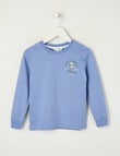 Mac & Ellie Little League Long Sleeve Cuffed Tee, Blue product photo