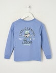 Mac & Ellie Little League Long Sleeve Cuffed Tee, Blue product photo View 02 S