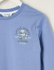 Mac & Ellie Little League Long Sleeve Cuffed Tee, Blue product photo View 03 S