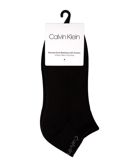Calvin Klein Cushion Foot Liner Socks, 3-Pack, Black product photo View 02 L