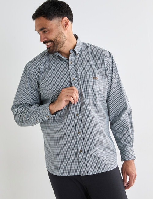 Logan Ledger Long Sleeve Shirt, Grey product photo View 05 L