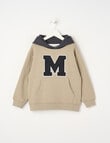 Mac & Ellie M Oversize Hoodie, Taupe product photo