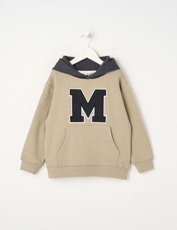 Mac & Ellie M Oversize Hoodie, Taupe product photo