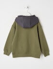 Mac & Ellie M Oversized Hoodie, Khaki product photo View 02 S