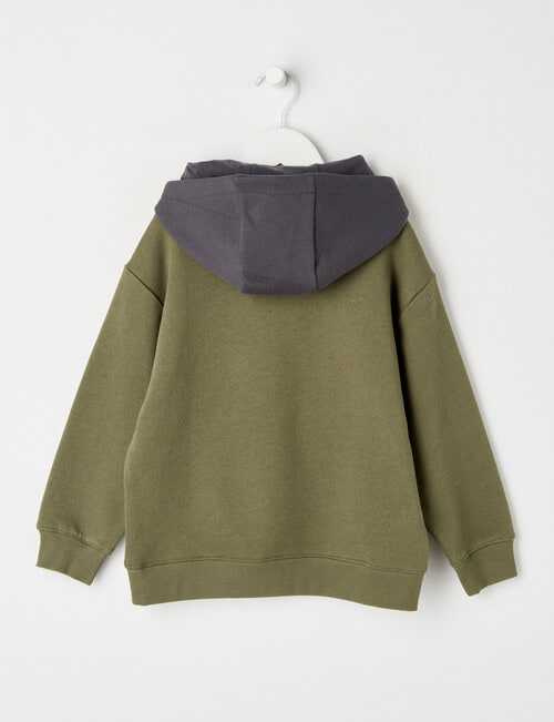 Mac & Ellie M Oversized Hoodie, Khaki product photo View 02 L