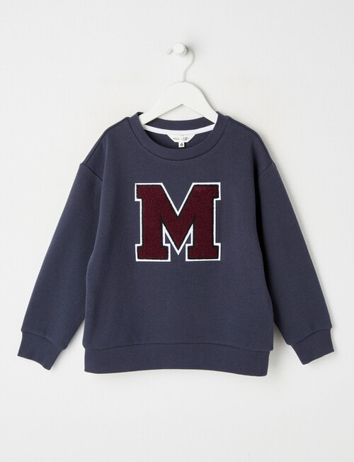 Mac & Ellie M Crew Oversized Sweatshirt, Navy product photo