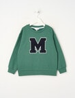 Mac & Ellie M Oversize Crew Sweater, Green product photo