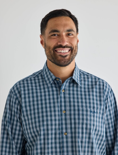 Logan Hayes Long Sleeve Shirt, Navy product photo