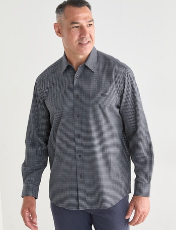 Logan Marr Long Sleeve Shirt, Charcoal product photo