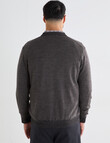 Logan Knit Porthole Long Sleeve Pullover, Charcoal product photo View 02 S