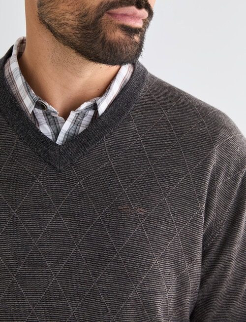Logan Knit Porthole Long Sleeve Pullover, Charcoal product photo View 04 L