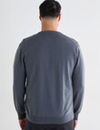 Logan Knit Macro Long Sleeve Pullover, Mid Grey product photo View 02 S