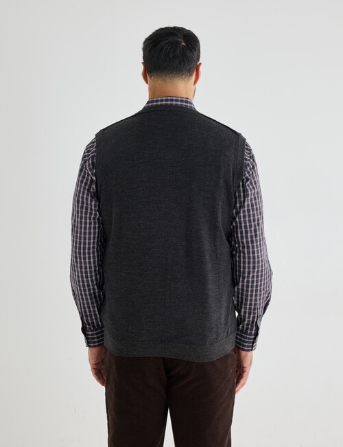Logan Kiel Knitwear Vest, Dark Brown product photo View 02 L