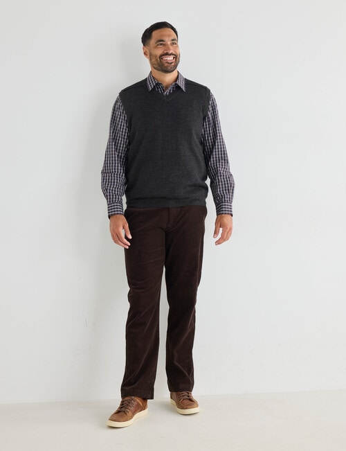 Logan Kiel Knitwear Vest, Dark Brown product photo View 03 L