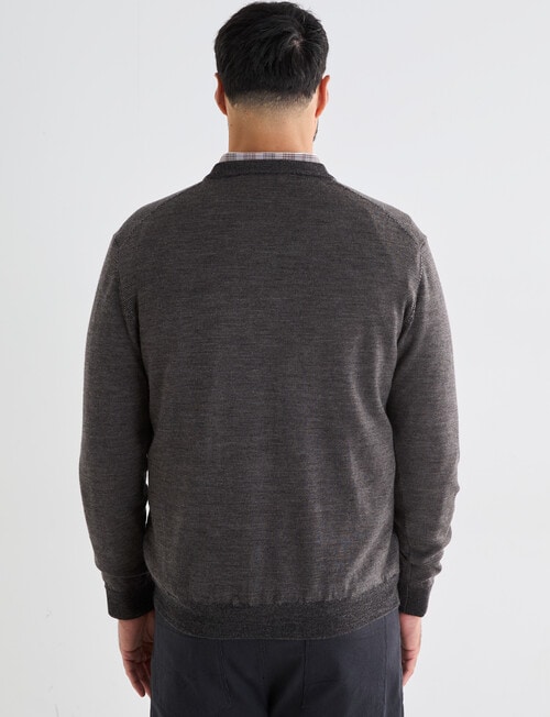 Logan Knit Porthole Long Sleeve Pullover, Charcoal product photo View 02 L