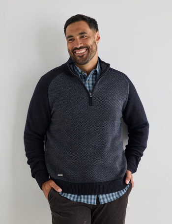 Logan Wilson Knitwear Pullover, Navy product photo