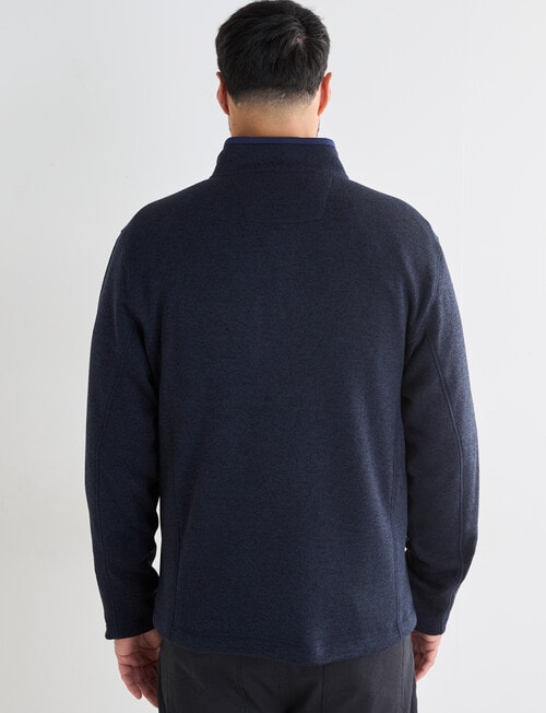 Logan Drum Fleece 1/4 Zip Long Sleeve Pullover, Navy product photo View 02 L