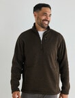 Logan Drum Fleece Pullover, Dark Brown product photo