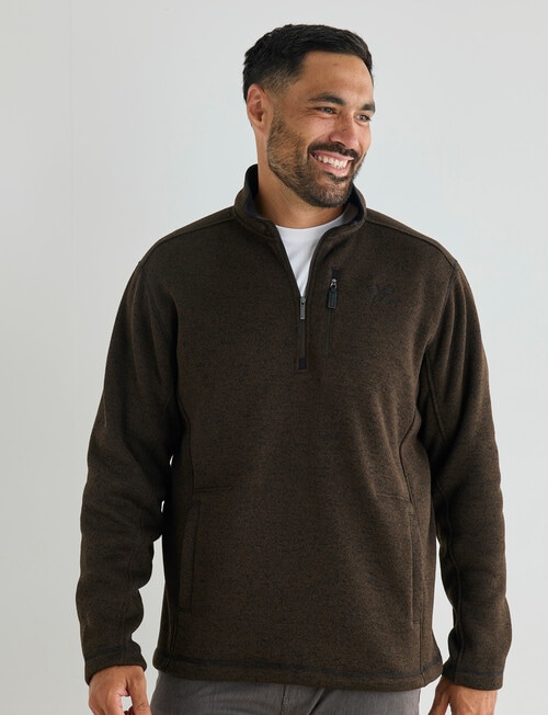 Logan Drum Fleece Pullover, Dark Brown product photo