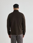 Logan Drum Fleece Pullover, Dark Brown product photo View 02 S