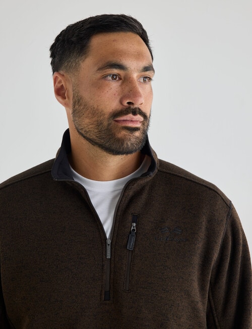 Logan Drum Fleece Pullover, Dark Brown product photo View 04 L