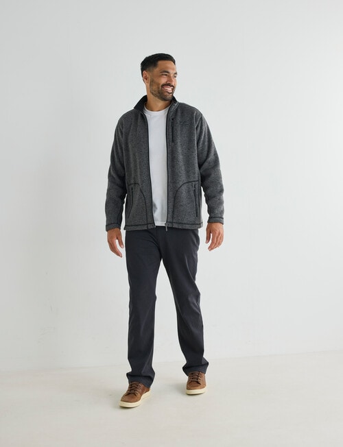 Logan Scallion Fleece, Charcoal product photo View 03 L
