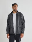 Logan Scallion Fleece, Charcoal product photo View 04 S