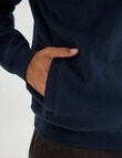 Logan Heath Zip Through Fleece, Navy product photo View 06 S