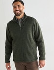 Logan Scallion Fleece Jumper, Khaki product photo