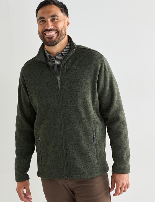 Logan Scallion Fleece Jumper, Khaki product photo