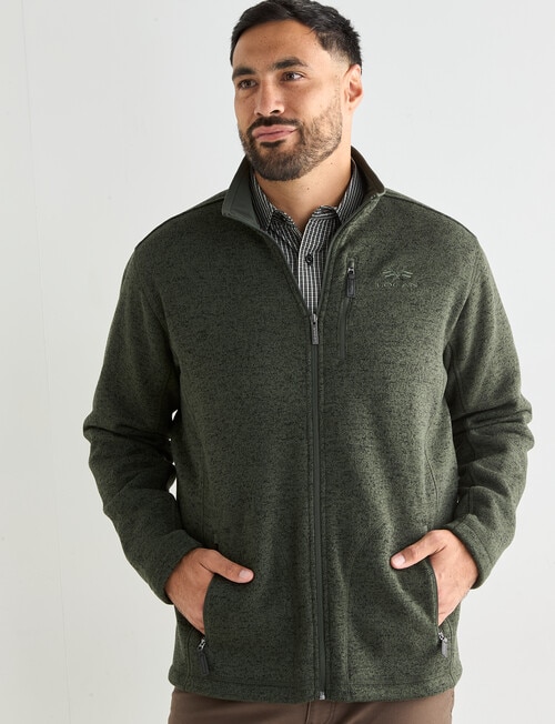 Logan Scallion Fleece Jumper, Khaki product photo View 05 L