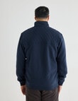 Logan Heath Zip Through Fleece, Navy product photo View 02 S