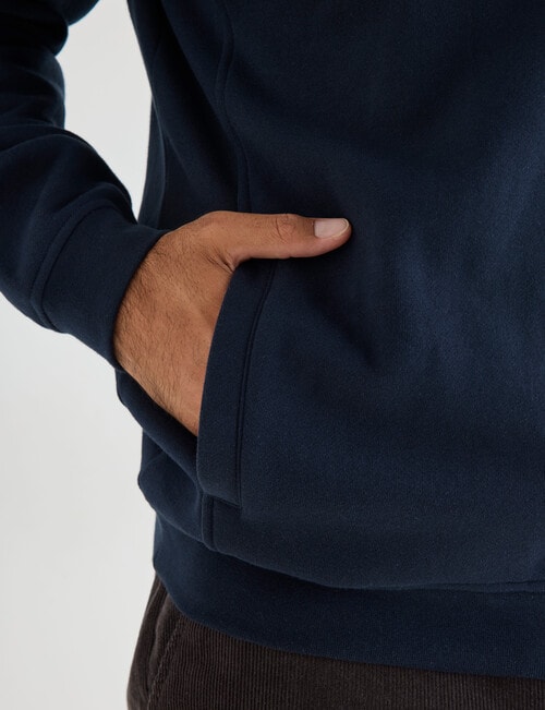 Logan Heath Zip Through Fleece, Navy product photo View 06 L
