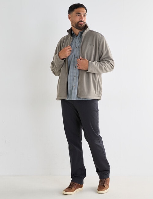 Logan Arty Textured Fleece Zip Through Jacket, Taupe product photo View 03 L