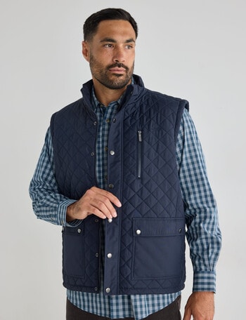 Logan Bayline Quilted Vest, Navy product photo