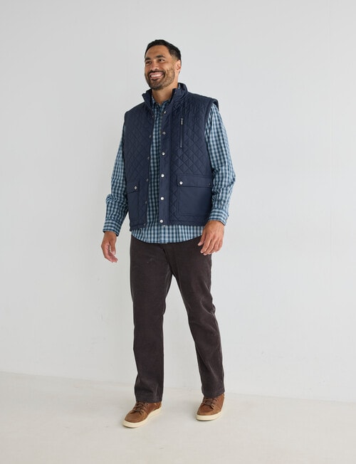 Logan Bayline Quilted Vest, Navy product photo View 03 L