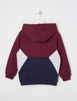 Mac & Ellie Colourblock Hoodie, Burgundy product photo View 03 S