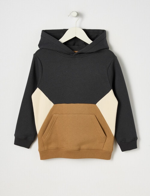 Mac & Ellie Colourblock Hoodie, Tan product photo