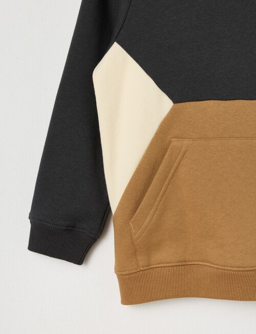 Mac & Ellie Colourblock Hoodie, Tan product photo View 03 L