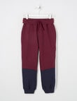 Mac & Ellie Colourblock Trackpant, Burgundy product photo