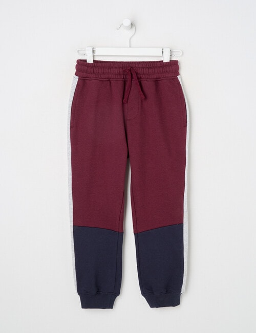 Mac & Ellie Colourblock Trackpant, Burgundy product photo