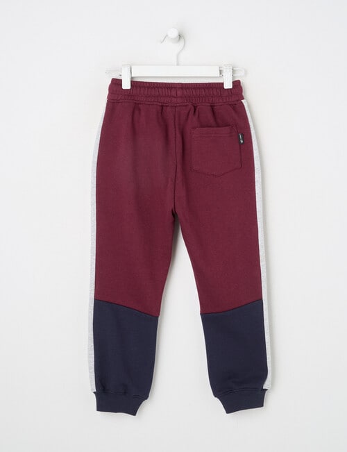 Mac & Ellie Colourblock Trackpant, Burgundy product photo View 03 L