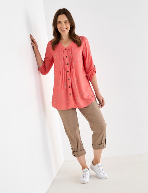 Line 7 Summit Pintuck Shirt, Emberglow product photo View 03 L