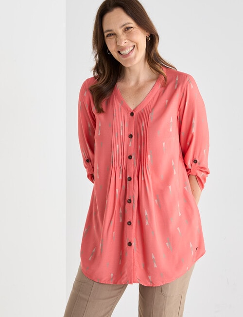 Line 7 Summit Pintuck Shirt, Emberglow product photo View 05 L